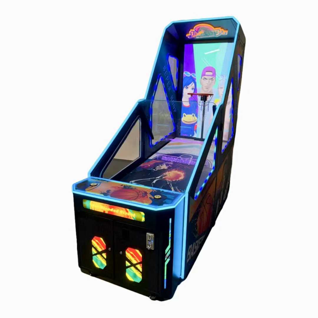 Ticket Redemption Machine - Coin-Operated LED Basketball Arcade Machine with