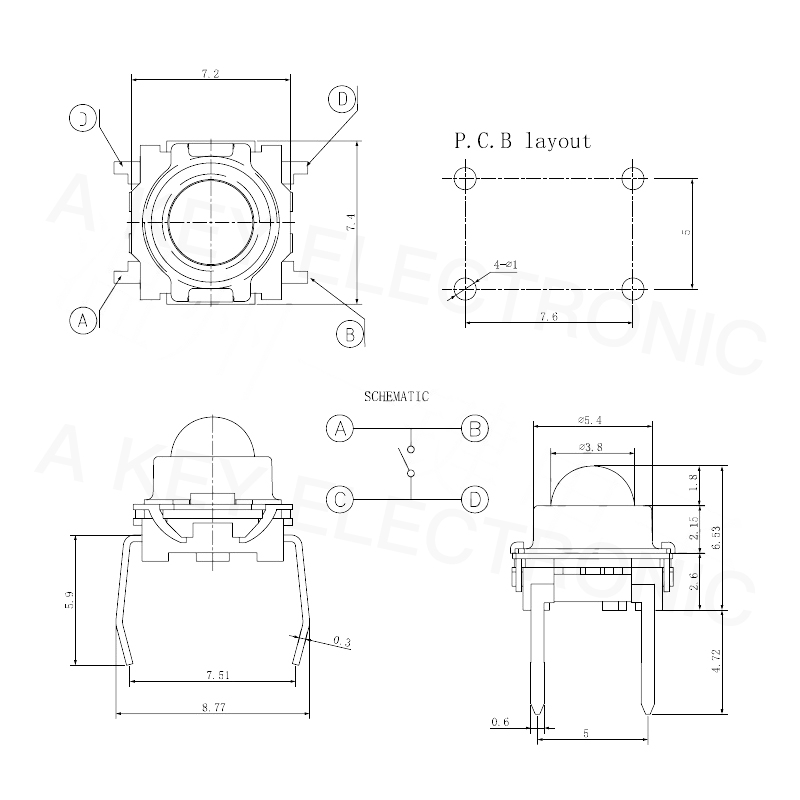 20PCS TS-F007 Touch 4-pin vert - Pinball Machine ulasan dan harga