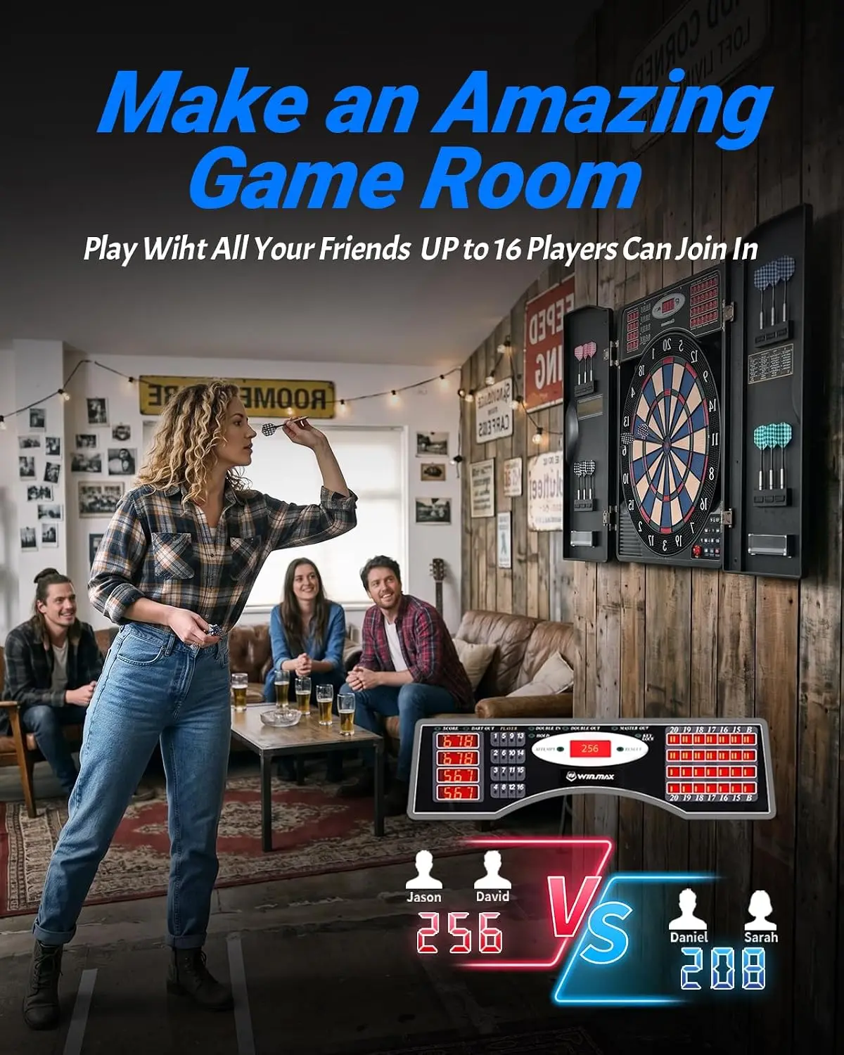 Electronic Dart Board Cabinet  - Electronic Dartboard Cabinet ulasan dan harga