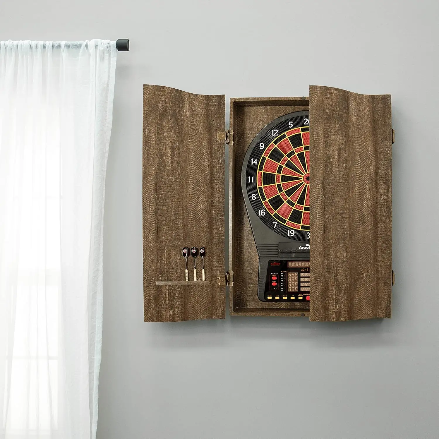 BestsellerMI Sports Brown Cric - Electronic Dartboard Cabinet ulasan dan harga
