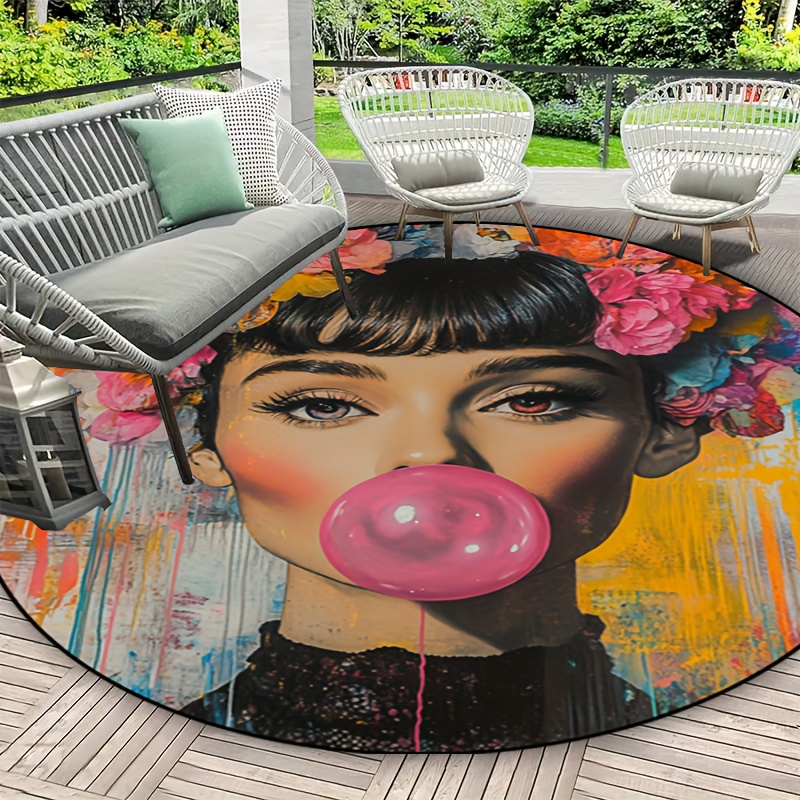 Graffiti Art Woman With Floral - Bubble Gum Machine ulasan dan harga