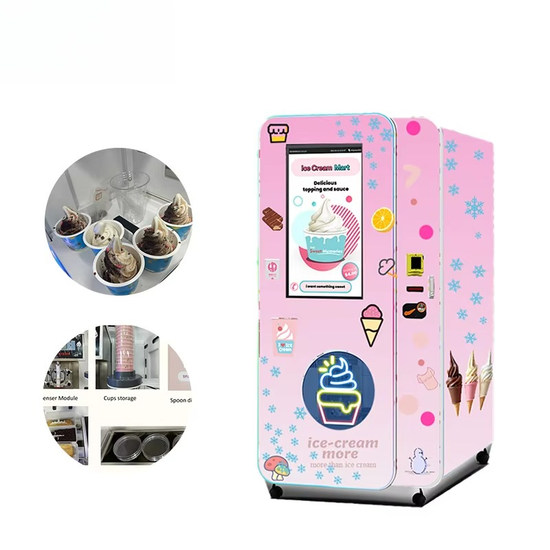 Customized Soft Ice Cream Vend - Popcorn Vending Machine ulasan dan harga