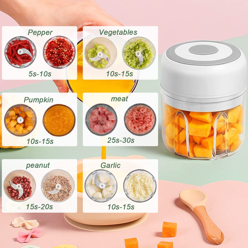 250ML Electric Garlic Grinder  - Fruit Slot Machine ulasan dan harga