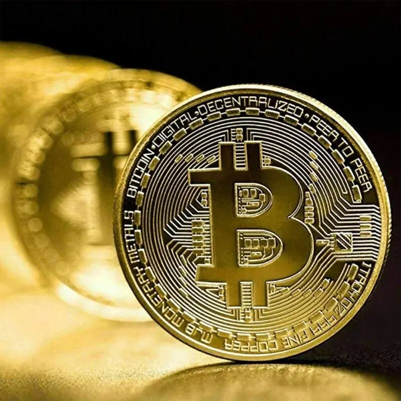 60-2PCS Gold Plated Bitcoin Co - Arcade Game Coin ulasan dan harga
