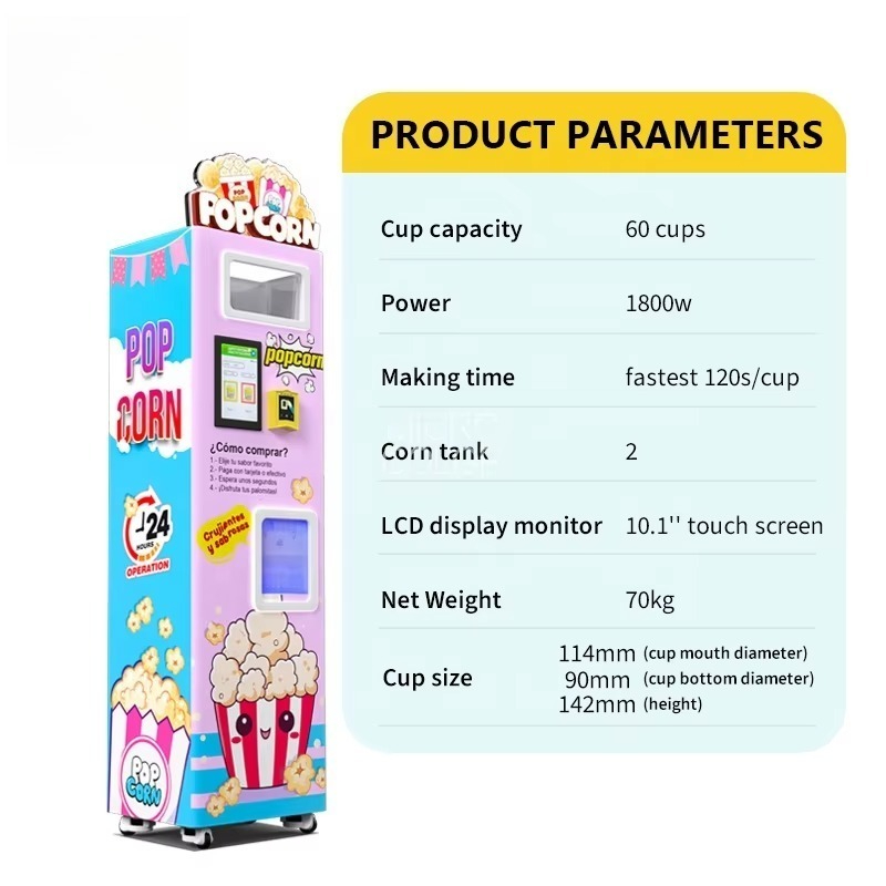 Customized Factory Intelligent - Popcorn Vending Machine ulasan dan harga