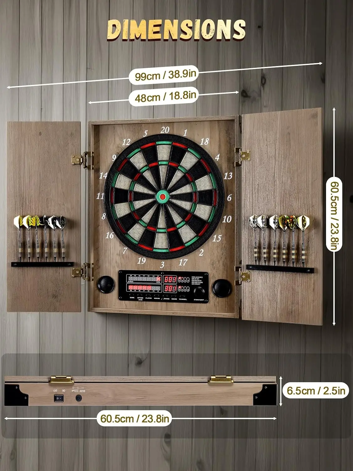 Electronic Dart Board, Decorat - Electronic Dartboard Cabinet ulasan dan harga